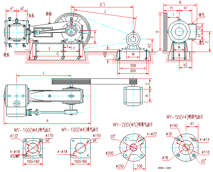 WY-50(V5)WY-100(W4)WY-200(W5)(f)ʽձðbߴD